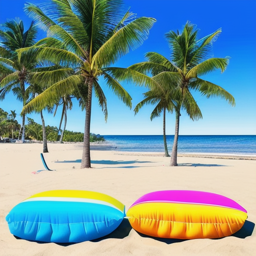 Afbeelding van Opblaasbare zitkussens: Comfort op het strand