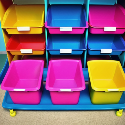 Afbeelding van Educatieve spelletjes met plastic speelbakken gebruiken