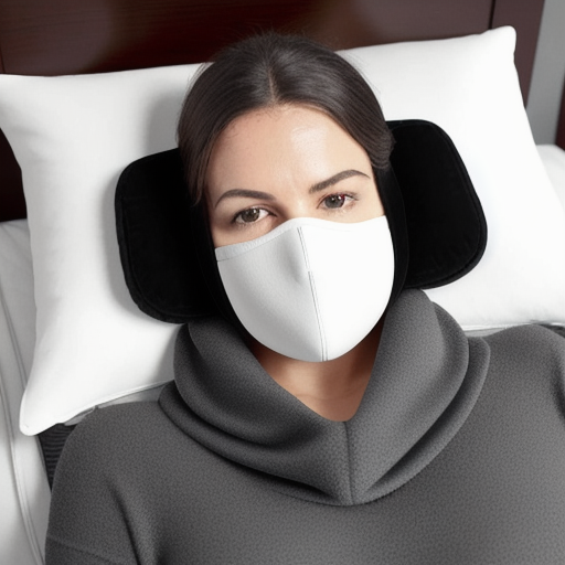 Afbeelding van Combineer opvouwbare neksteunen met een slaapmasker