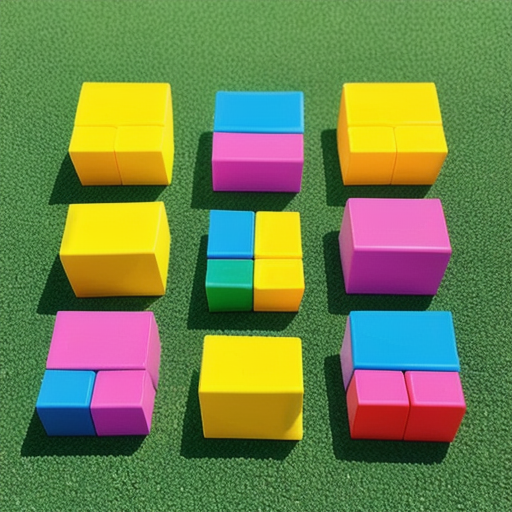 Afbeelding van Ontdek het aantal plastic speelgoedblokken per set