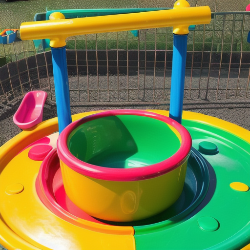 Afbeelding van Combineer plastic speelbakken met speeltoestellen voor plezier