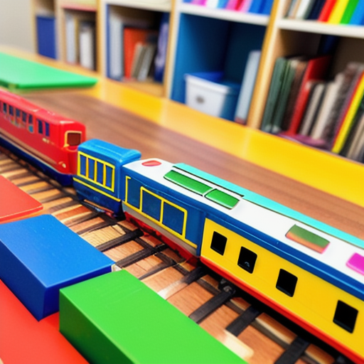 Afbeelding van Educatief Gebruik van Plastic Speelgoed Treinstellen