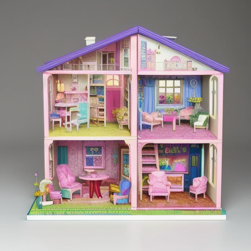 Afbeelding van Zelf plastic speelgoed poppenhuizen schilderen en versieren