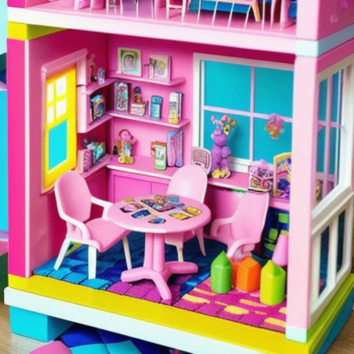 Afbeelding van Combineer plastic speelgoed poppenhuizen met ander speelgoed