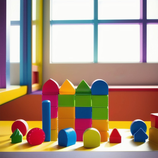 Afbeelding van Combineren van plastic en houten speelgoedblokken