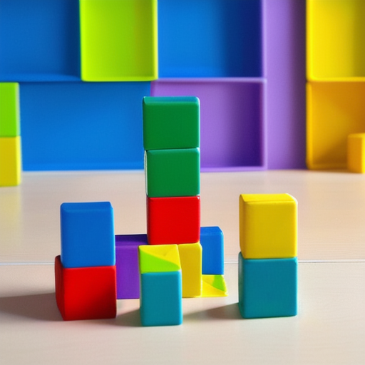 Afbeelding van Veiligheid van plastic bouwstenen sets voor baby's