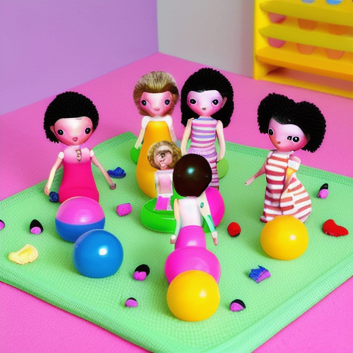 Afbeelding van De beste leeftijd om met plastic poppen sets te spelen