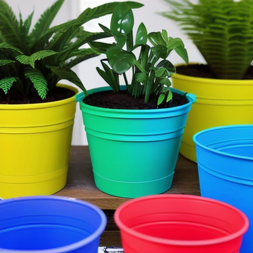 Afbeelding van Creatieve knutselprojecten met plastic speelgoed emmers