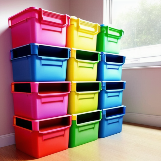 Afbeelding van Multifunctionele plastic speelgoed bakjes: Speelplezier voor iedereen