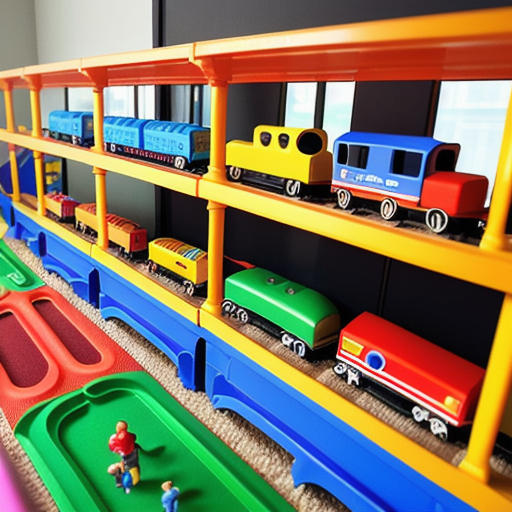 Afbeelding van Veiligheid bij het Spelen met Plastic Speelgoed Bouwtreinen