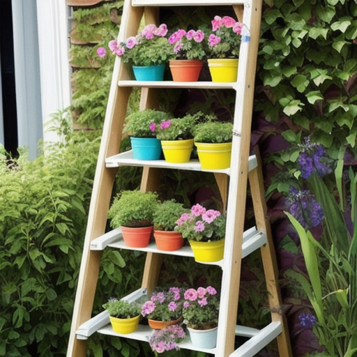 Afbeelding van Creatieve ideeën voor herbruikbare tuinladdertjes buiten de tuin