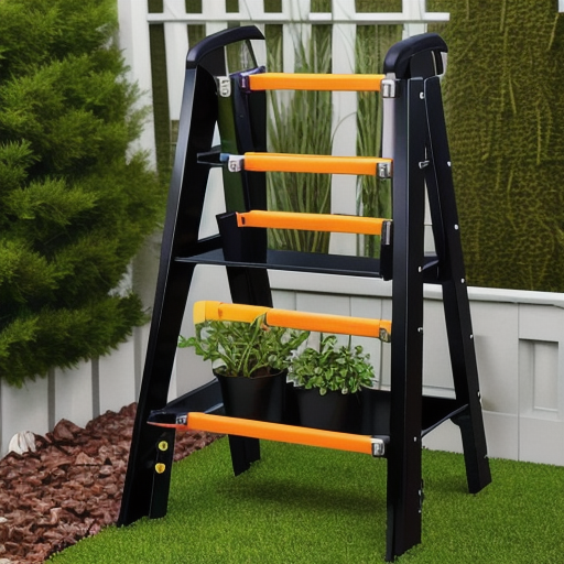 Afbeelding van Efficiënte tuinonderhoud met multifunctionele ladderhouders