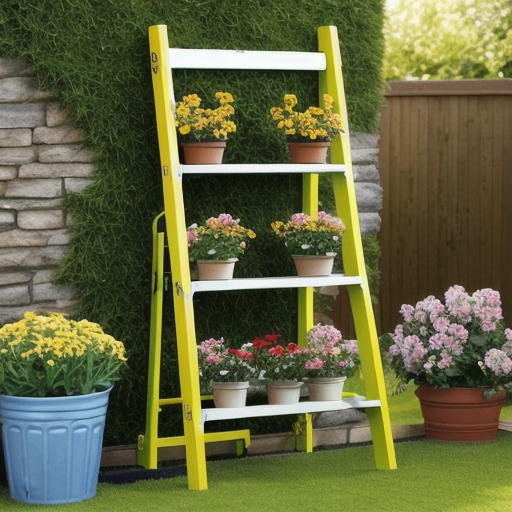 Afbeelding van Efficiënt Tuinonderhoud met Multifunctionele Tuinladderhouders