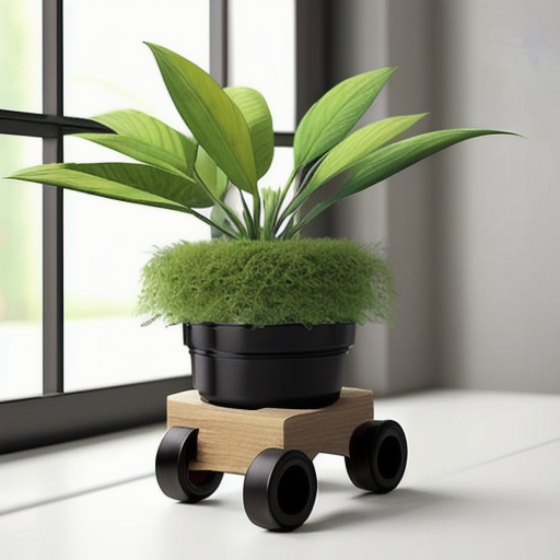 Afbeelding van Verplaats je kamerplanten gemakkelijk met multifunctionele plantenrollers