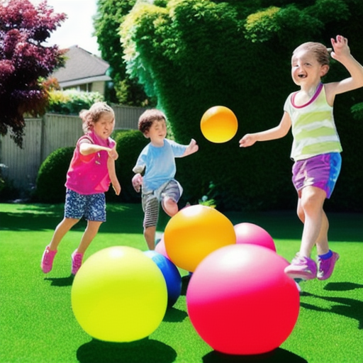 Afbeelding van Opblaasbare springballen: plezier in de tuin voor iedereen