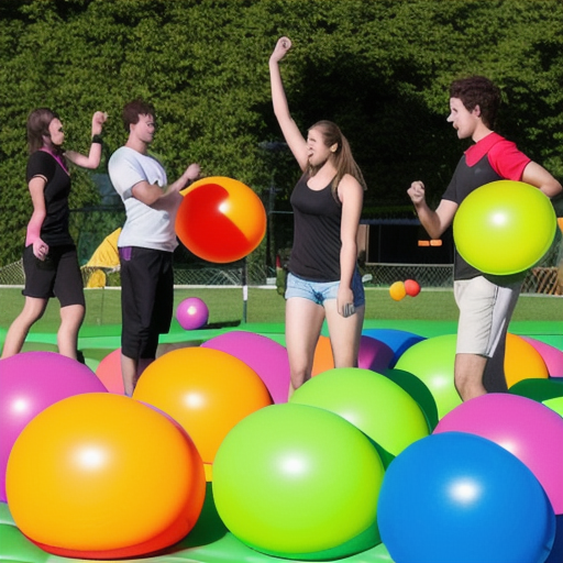 Afbeelding van Gebruik van opblaasbare springballen bij sportevenementen
