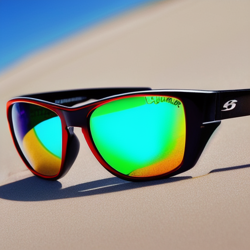 Afbeelding van Sportieve zonnebrillen met gepolariseerde lenzen uitgelegd