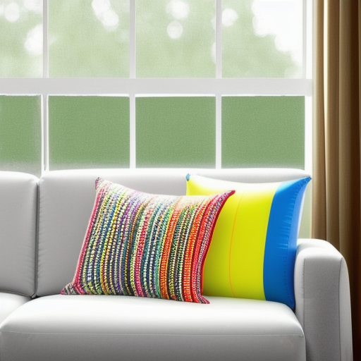 Afbeelding van Combineer opblaasbare zitkussens met meubels voor comfort