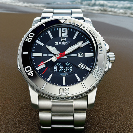 Afbeelding van Veiligheid van waterdichte sporthorloges op het strand