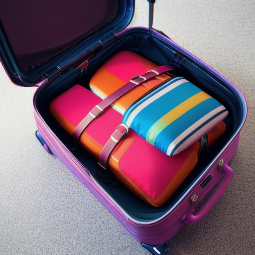 Afbeelding van Combineer opvouwbare kofferriemen met bagage efficiënt