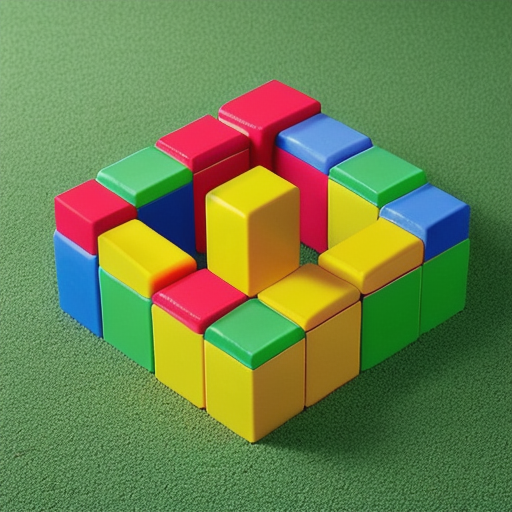 Afbeelding van Geschikte rubberen bouwblokken voor binnenruimte