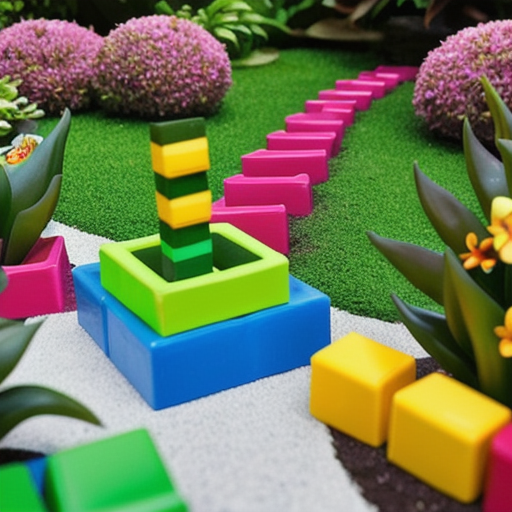 Afbeelding van Rubberbouwblokken in de tuin: voordelen en toepassingen