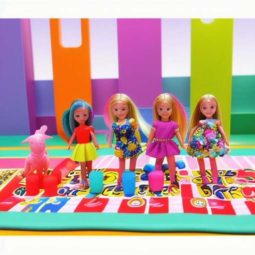 Afbeelding van Creatief spel met plastic poppen sets voor kinderen