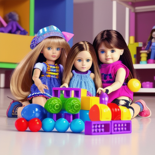 Afbeelding van Combineren van plastic poppen sets met andere speelgoedsets
