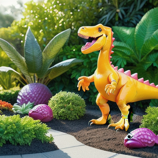 Afbeelding van Onderhoudstips voor plastic dinosaurussen in de tuin