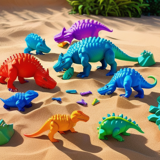 Afbeelding van Goedkoopste plastic dinosaurussen voor de zandbak