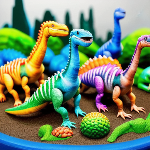 Afbeelding van Ontdek het aantal plastic dinosaurussen in een set