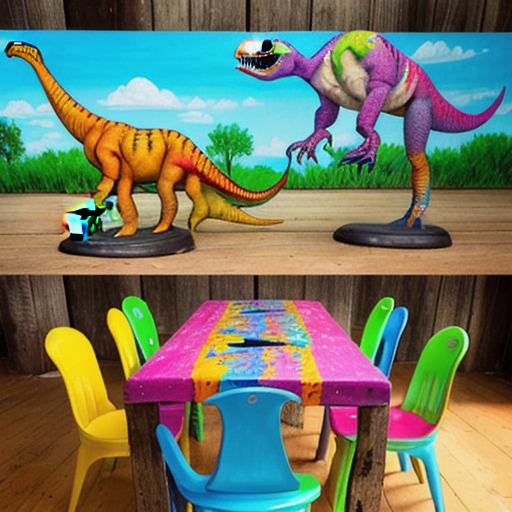 Afbeelding van Uniek ontwerp: Schilder je eigen plastic dinosaurussen