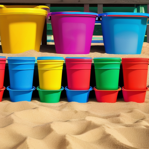 Afbeelding van Combineer plastic speelgoed emmers voor eindeloos speelplezier