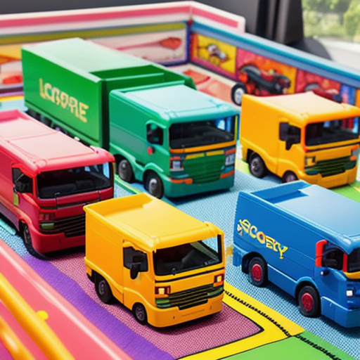 Afbeelding van Creatief Gebruik van Plastic Speelgoed Lorries