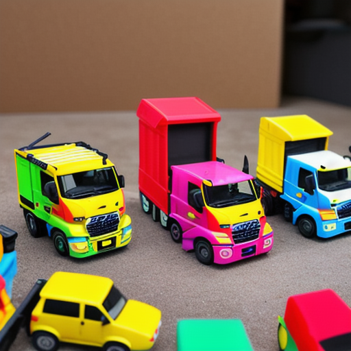 Afbeelding van Diverse soorten plastic speelgoed bakjes voor kinderen