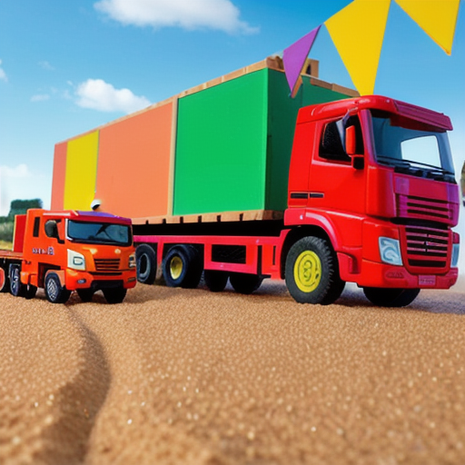 Afbeelding van Plastic speelgoed lorries: ideaal voor de zandbak