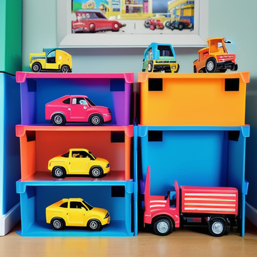 Afbeelding van Organiseer Plastic Speelgoed Lorries Efficiënt en Praktisch