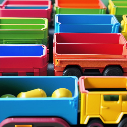 Afbeelding van Hoeveel tijd kost het om plastic speelgoed lorries te assembleren?