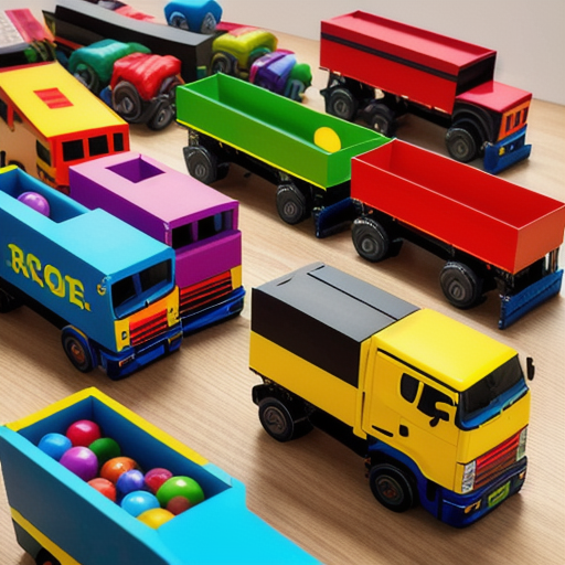 Afbeelding van Ontdek het aantal plastic speelgoed lorries op de markt