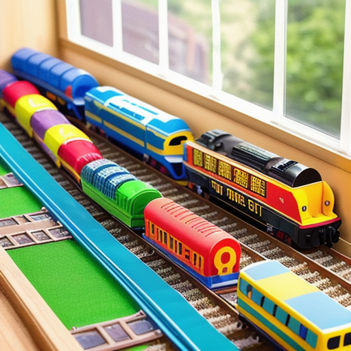 Afbeelding van Creativiteit van Kinderen met Plastic Speelgoed Bouwtreinen