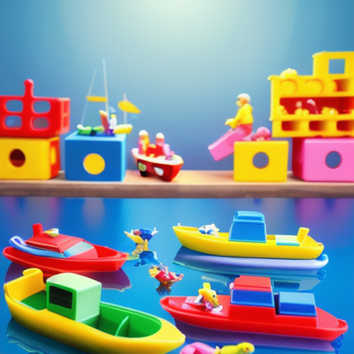 Afbeelding van Plastic speelgoed boten in zout water: kan het?