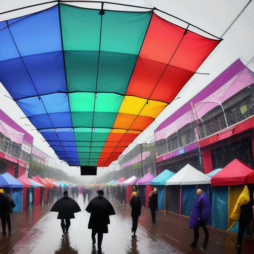 Afbeelding van Opvouwbare regenschermen: de festivalmust-have