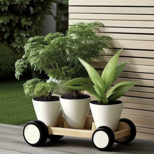 Afbeelding van Multifunctionele plantenrollers en tuinaccessoires combineren