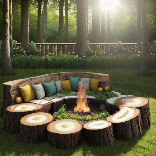 Afbeelding van Multifunctionele boomstammen: creatief in de tuin
