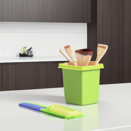 Afbeelding van Combineer multifunctionele stoffer en blik met schoonmaakmiddelen