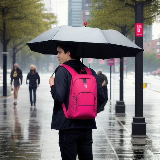 Afbeelding van Combineer opvouwbare regenschermen met een rugzak