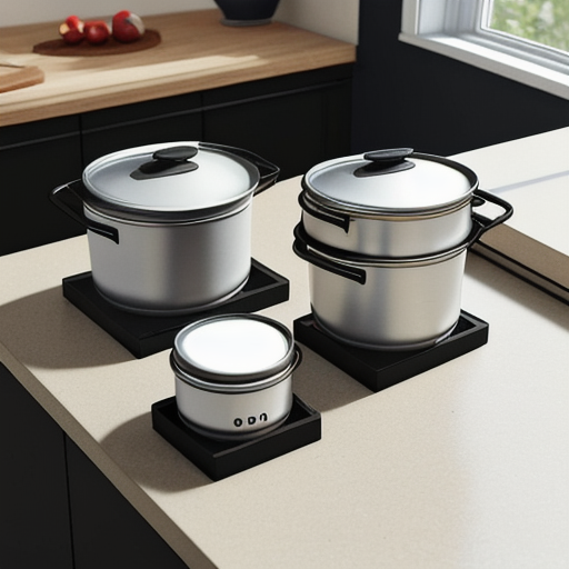 Afbeelding van Combineer opvouwbare kookpotten met keukengerei