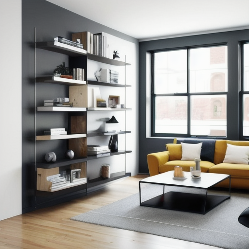 Afbeelding van Combineer opvouwbare rekken met andere meubels voor meer ruimte