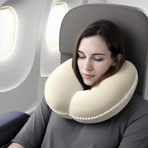 Afbeelding van Maak je opblaasbare nekkussen comfortabel voor lange vluchten
