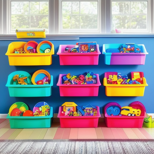Afbeelding van Top plastic speelgoed bakjes voor georganiseerde opslag